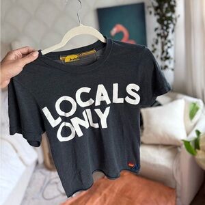 Aviator Nation cropped tee XS locals only